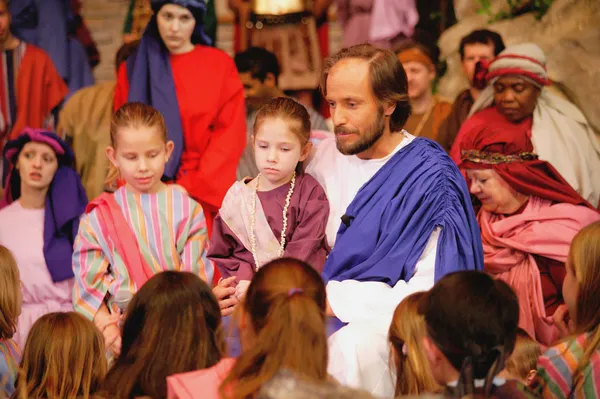 耶稣与儿童 — 图库照片