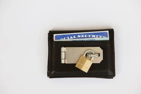 Lock On A Wallet — Stock Photo, Image