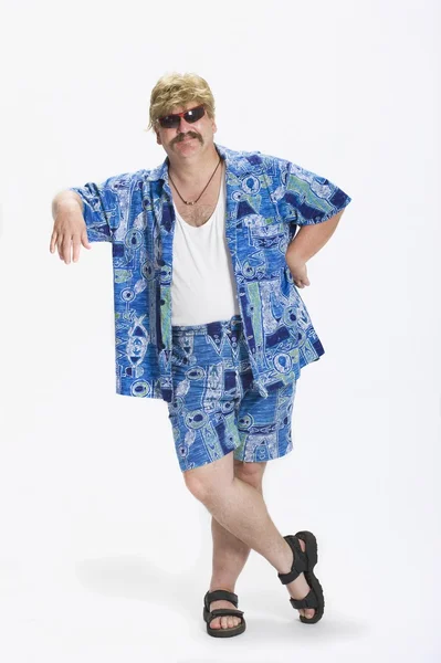 Man Dressed In 1970's Clothes — Stock Photo, Image