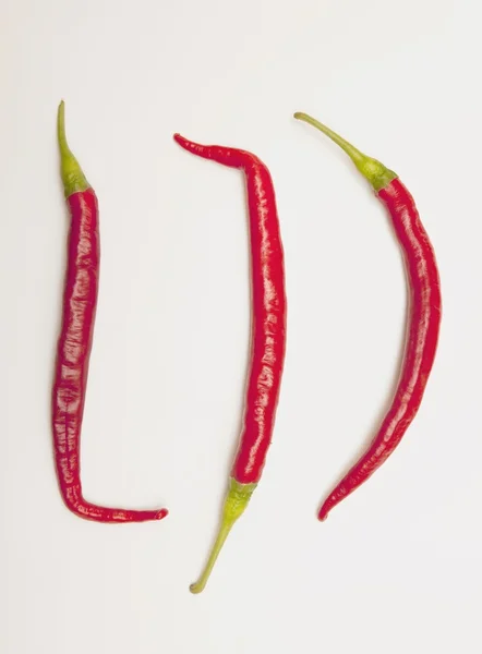 Rode jalapeno peper die heeft gekruld — Stockfoto