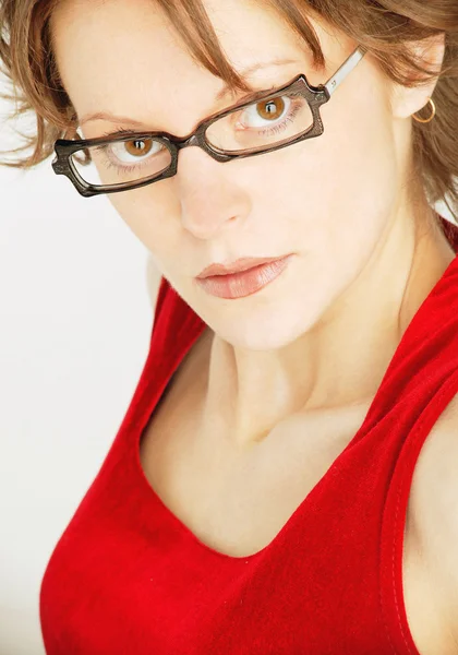 Beautiful Woman Wearing Glasses — Stock Photo, Image