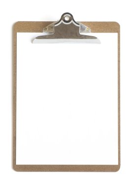 Blank Paper On A Clipboard