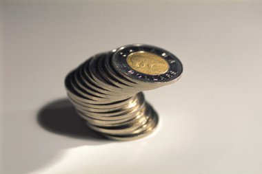 Coins close-up clipart