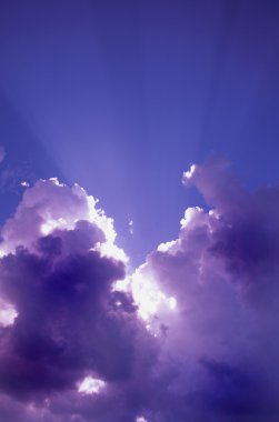 Sun Rays Through The Clouds clipart
