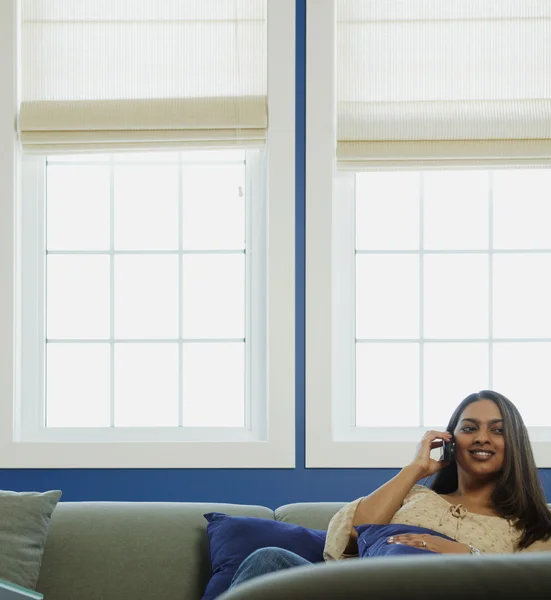 Phone Call By The Window — Stock Photo, Image