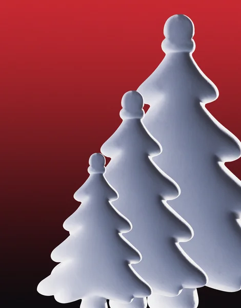 Stilisierte Weihnachtsbäume — Stockfoto