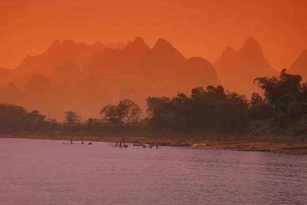 Pôr do sol asiático — Fotografia de Stock