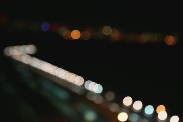 Reflexões Redondas de Luz Iluminada nas Trevas — Fotografia de Stock