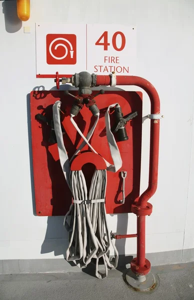 Equipo de estación de bomberos — Foto de Stock