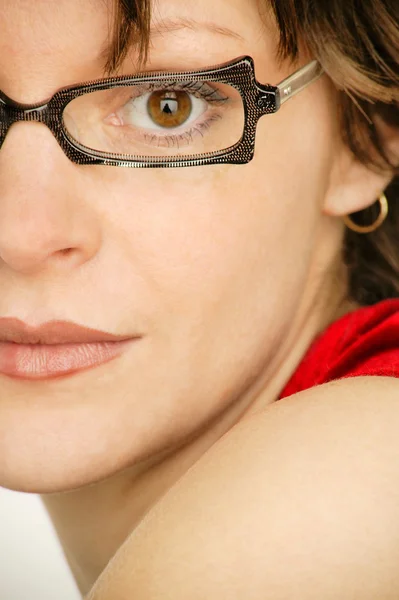 Retrato de mujer con gafas — Foto de Stock