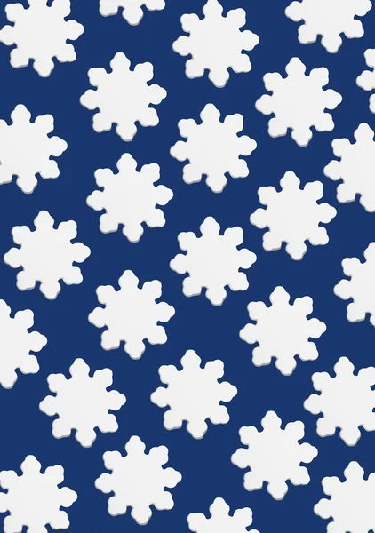 Stylized Snowflakes With Blue Background — Stock Photo, Image