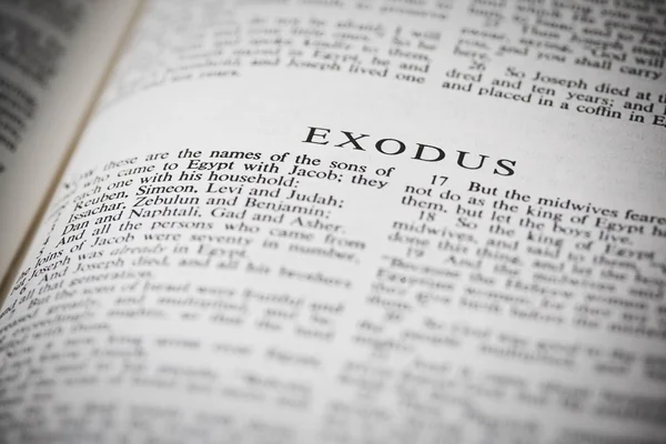 Buch des Exodus aus der neuen amerikanischen Standardbibel — Stockfoto