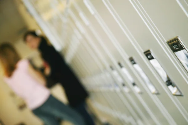 Students in Hallway — стоковое фото