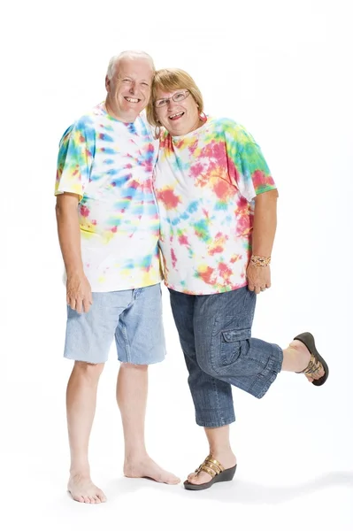 Couple Dressed In 1970's Clothing — Stock Photo, Image