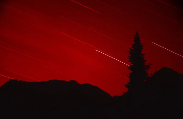 Tiempo de retraso de las estrellas en el horizonte — Foto de Stock