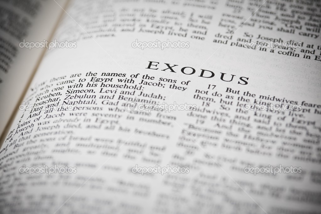 Book Of Exodus From The New American Standard Bible Stock Photo by