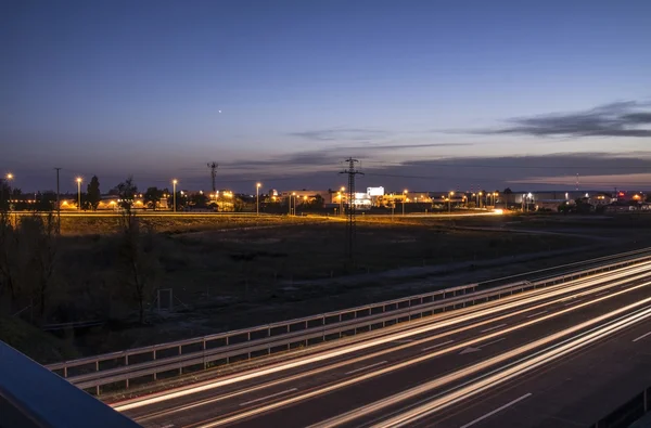 Estrada da noite — Fotografia de Stock