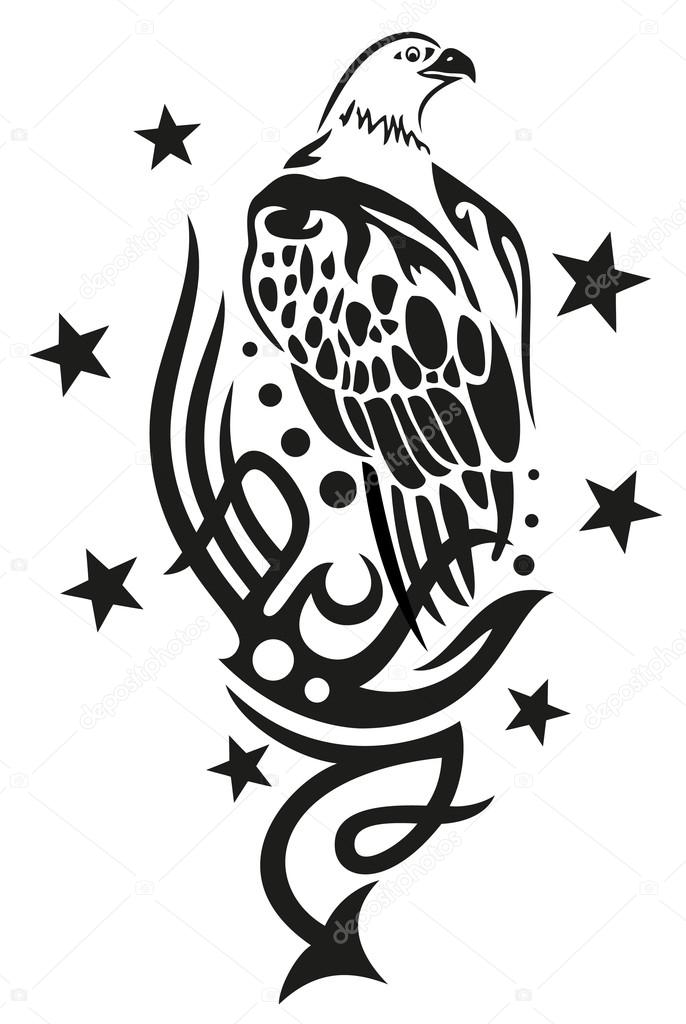 Aigle Oiseau étoiles Image Vectorielle Christinekrahl