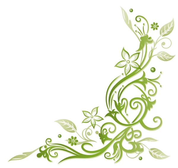 Floral green vintage border — Stock Vector © antonovaolena 20065967