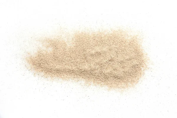 Nahaufnahme Von Sand Auf Isoliertem Weißem Hintergrund — Stockfoto