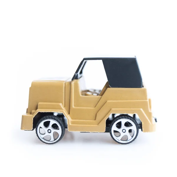 Speelgoedauto Geïsoleerd Witte Achtergrond — Stockfoto