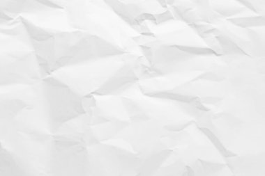 White paper wrinkled texture abstract background.