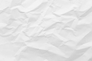 White paper wrinkled texture abstract background.