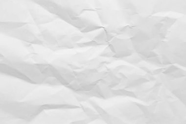 White paper wrinkled texture abstract background.