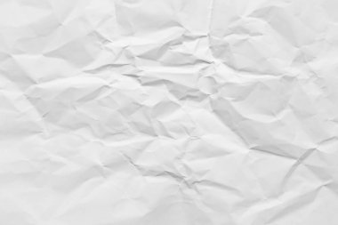 White paper wrinkled texture abstract background.