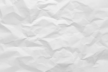 White paper wrinkled texture abstract background.