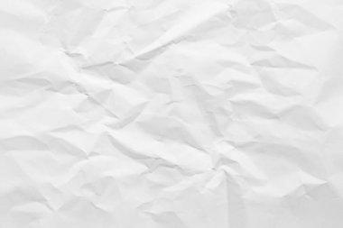 White paper wrinkled texture abstract background.