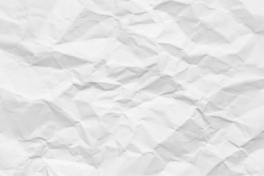 White paper wrinkled texture abstract background.