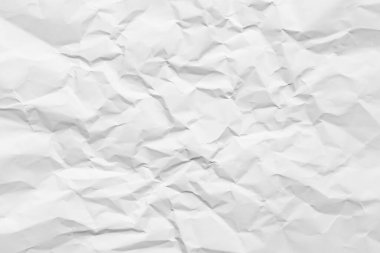 White paper wrinkled texture abstract background.