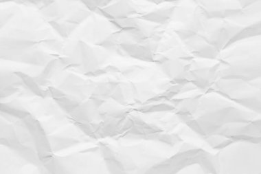 White paper wrinkled texture abstract background.
