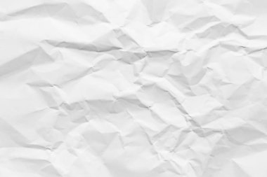 White paper wrinkled texture abstract background.