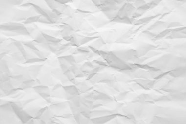 White paper wrinkled texture abstract background.