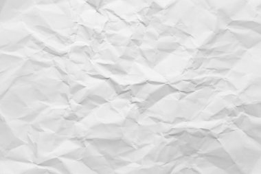 White paper wrinkled texture abstract background.