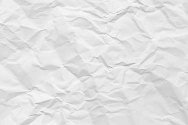 White paper wrinkled texture abstract background.