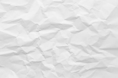 White paper wrinkled texture abstract background.