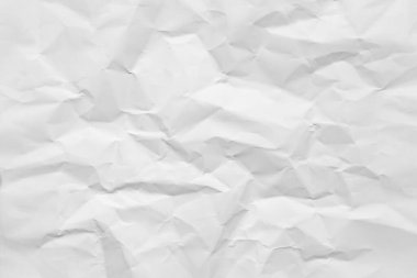White paper wrinkled texture abstract background.