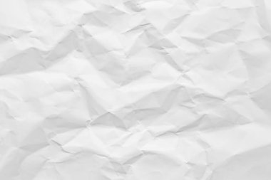 White paper wrinkled texture abstract background.