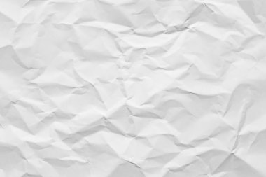 White paper wrinkled texture abstract background.