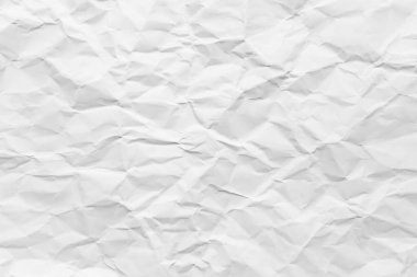 White paper wrinkled texture abstract background.