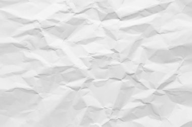 White paper wrinkled texture abstract background.