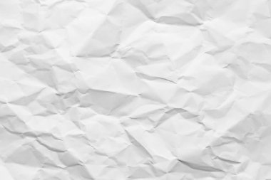 White paper wrinkled texture abstract background.