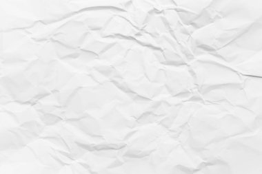beyaz buruşmuş kağıt doku arkaplanı.