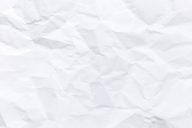 White paper with crumpled abstract texture background.