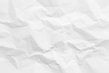 White paper wrinkled texture abstract background.