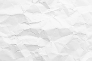 White paper wrinkled texture abstract background.