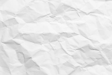 White paper wrinkled texture abstract background.